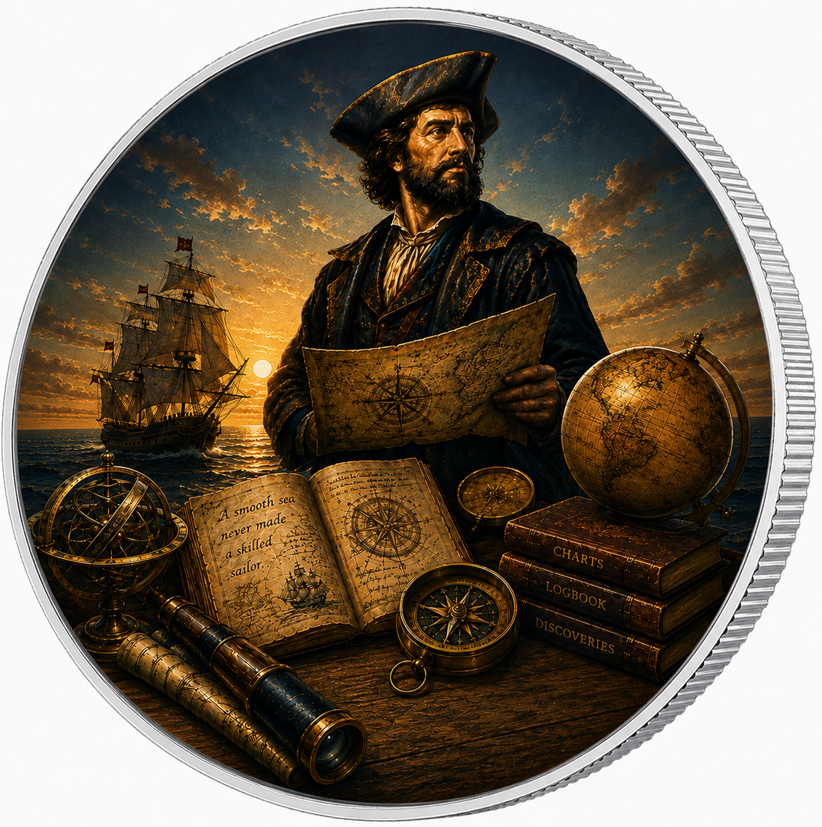 The Great Navigator, Ag 999 — srebrny rant monety
