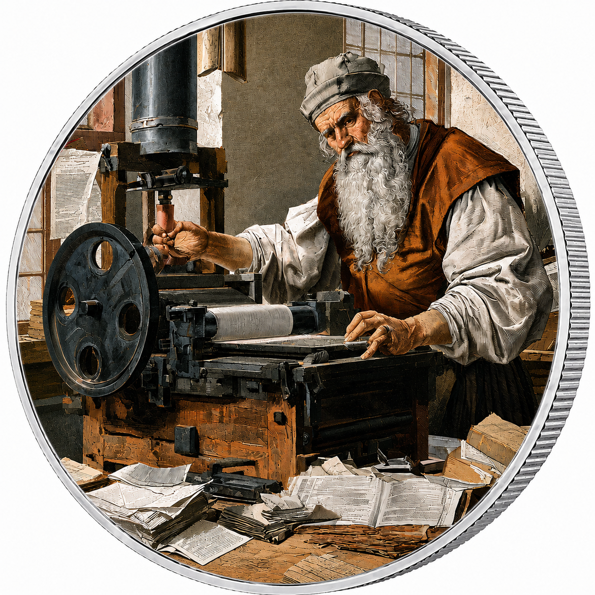 The Printing Revolution, Ag 999 — srebrny rant monety