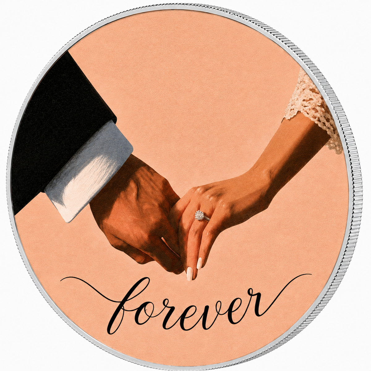 Two Hands, Ag 999 — srebrny rant monety