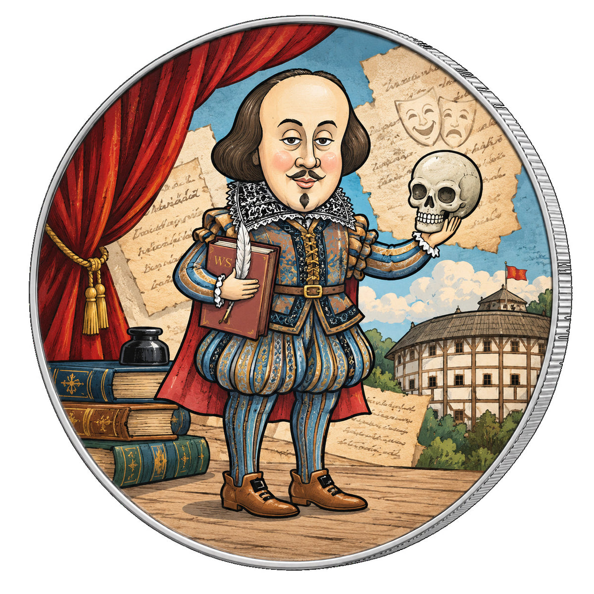 William Szekspir, Ag 999 — srebrny rant monety